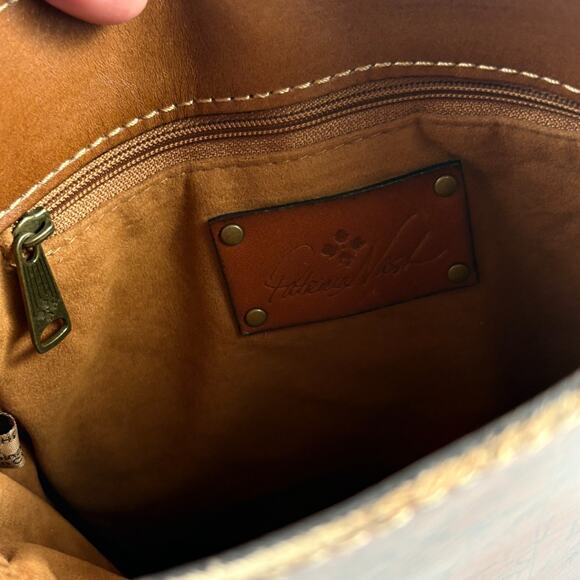 EUC Patricia Nash Purse Smooth Leather Venezia Crossbody Bag Boho Hippie Handbag - Picture 9 of 11